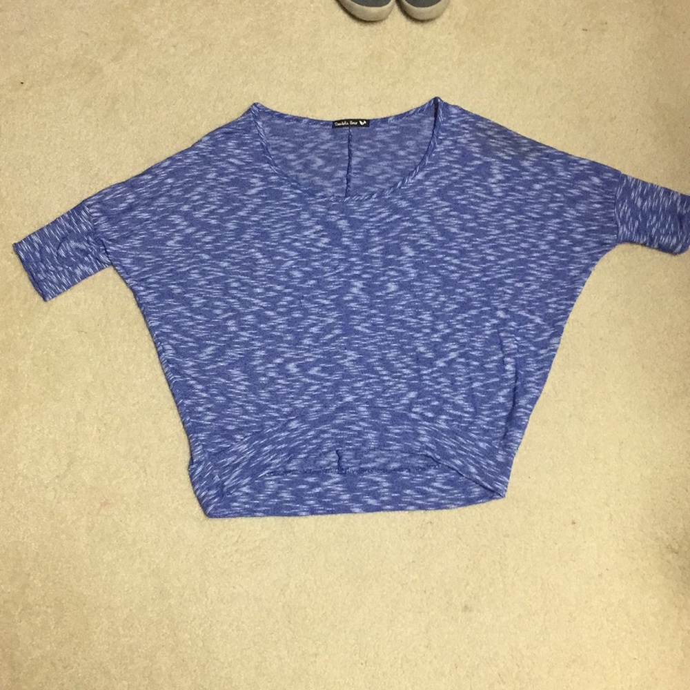 Double Zero Blue and White Top Sz L